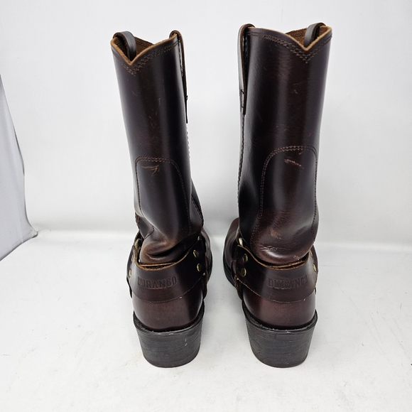 Durango Engineer Harness Boots Size 8.5 EE Square Toe Biker Brown Leather DB514. - Picture 4 of 15